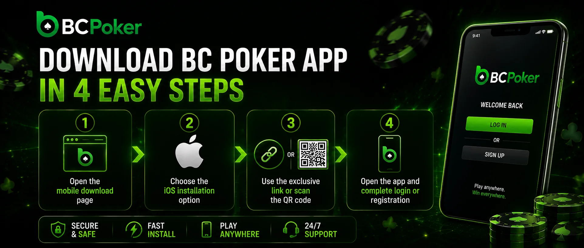BC Poker iOS install