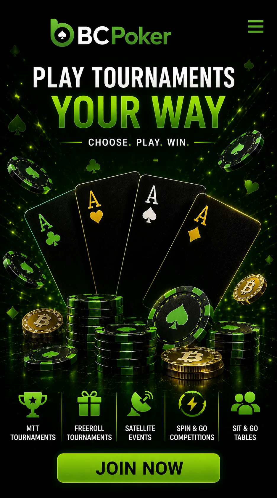 BC Poker tournaments on mobile